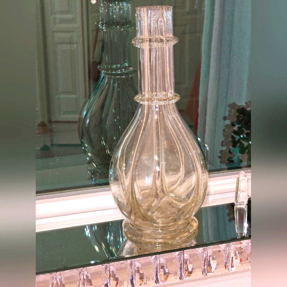 Vintage Decanter Vase 4 compartment Made in France Glass 11" Unique Rare